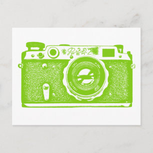 Soviet Russian Camera - Martian Green Postcard