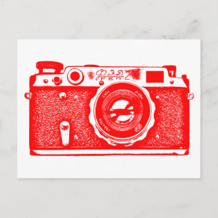 Soviet Russian Camera - Red Postcard