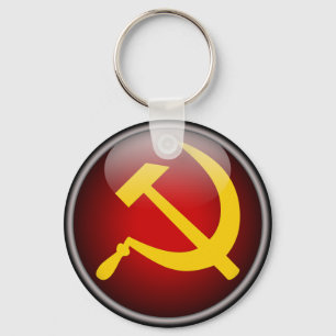 Soviet Russian Hammer and Sickle Keychain