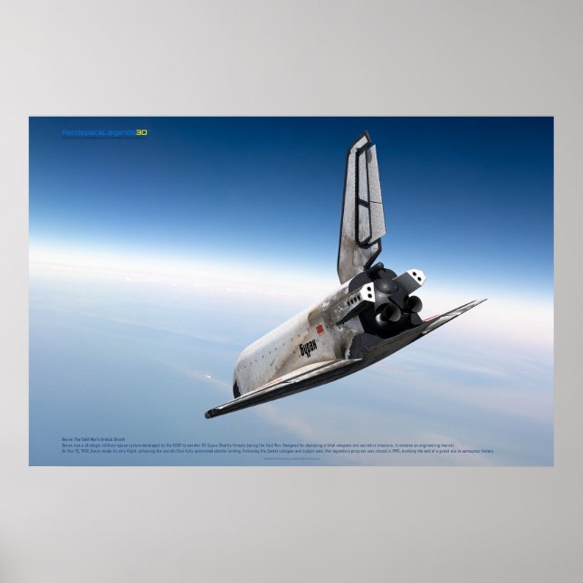 Soviet Space Icon: Buran Reentry Poster (Front)