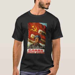 Soviet T Shirt USSR Propaganda Vintage Poster Arti