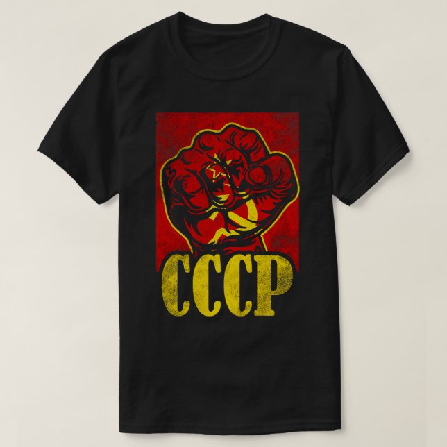 Soviet Union CCCP USSR Communism Fist Hammer Sickl T-Shirt (Design Front)