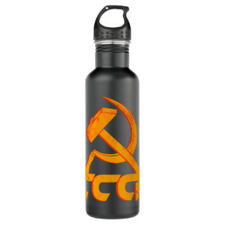 Soviet Union CCCP USSR Communism Hammer Sickle Sym 710 Ml Water Bottle