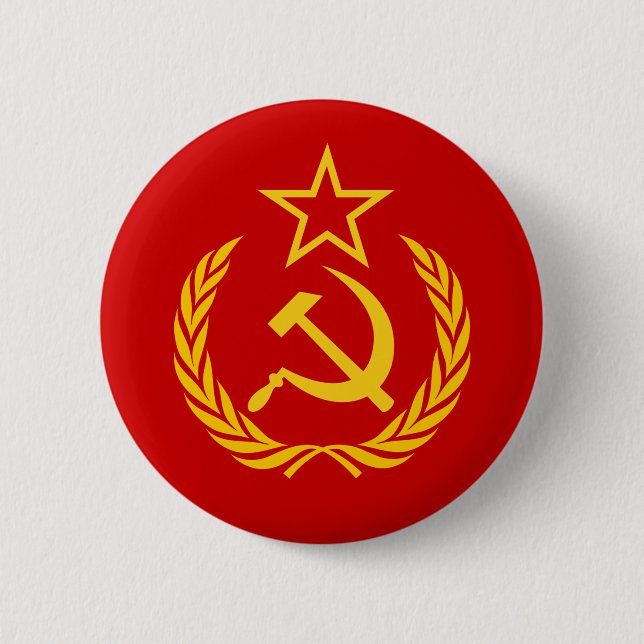 Soviet Union Flag 2 Inch Round Button (Front)