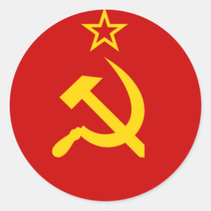 Soviet Union Flag Classic Round Sticker