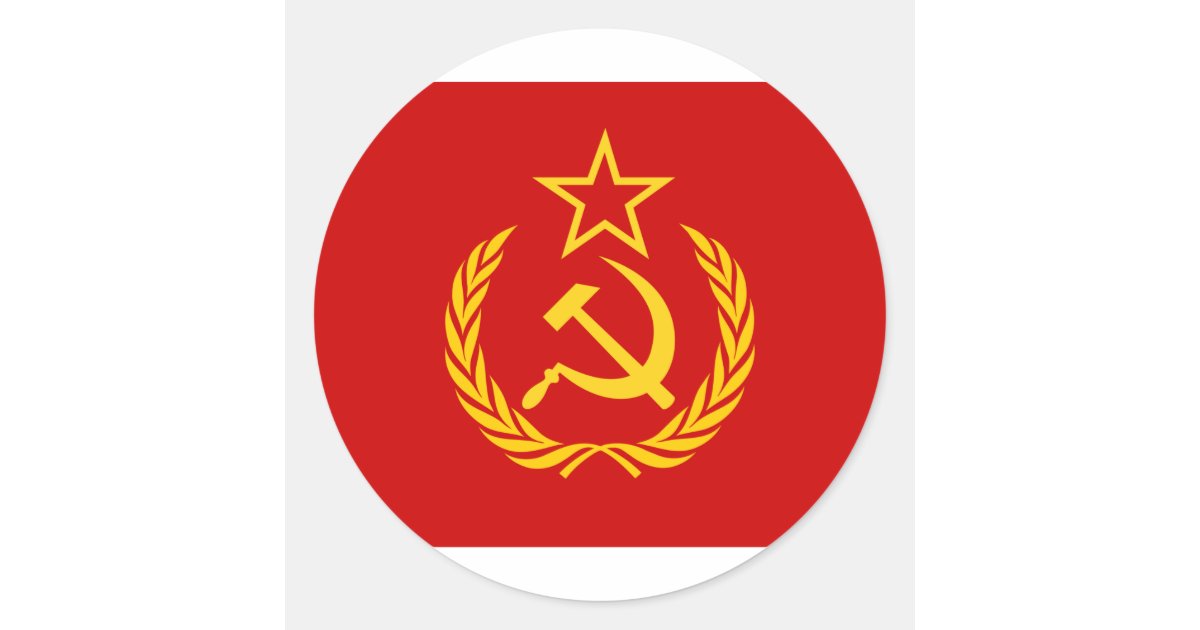 Ussr Sticker Soviet Union Flag Classic Round Sticker | Zazzle