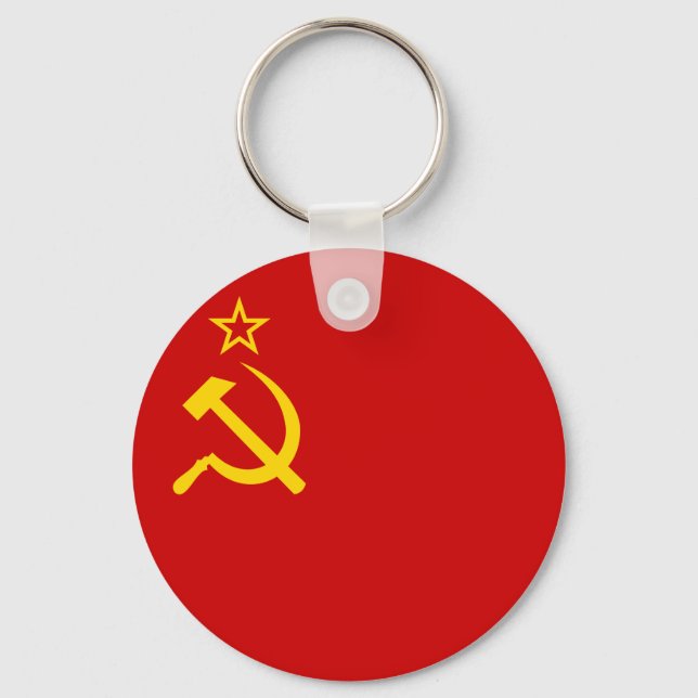 Soviet Union Flag Keychain (Front)
