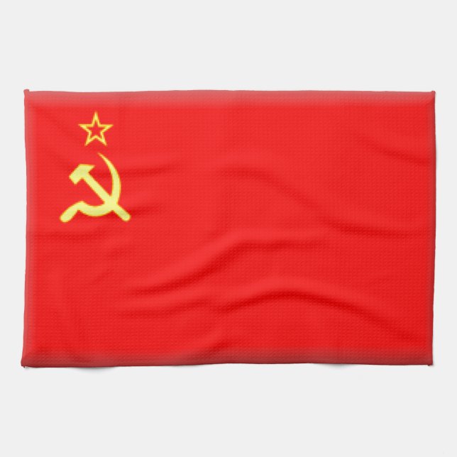 Soviet Union Flag Kitchen Towel (Horizontal)