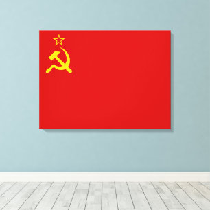Soviet Union Flag, USSR, CCCP, Communism, Lenin Canvas Print