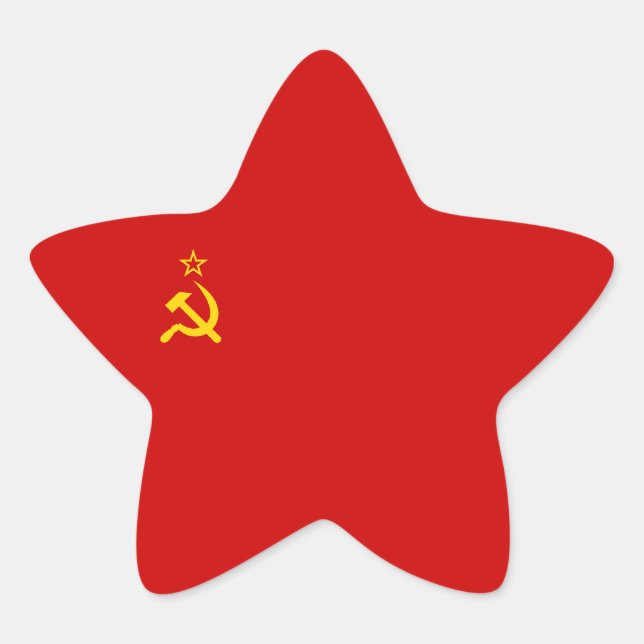 Soviet Union/USSR/CCCP Flag Star Sticker (Front)