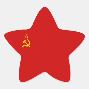 Soviet Union/USSR/CCCP Flag Star Sticker