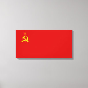 Soviet Union (USSR) (Communist Hammer and Sickle) Canvas Print
