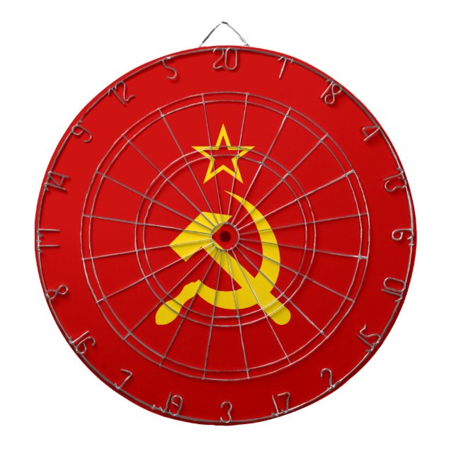 Soviet Union (USSR) (Communist Hammer and Sickle) Dartboard (Front)