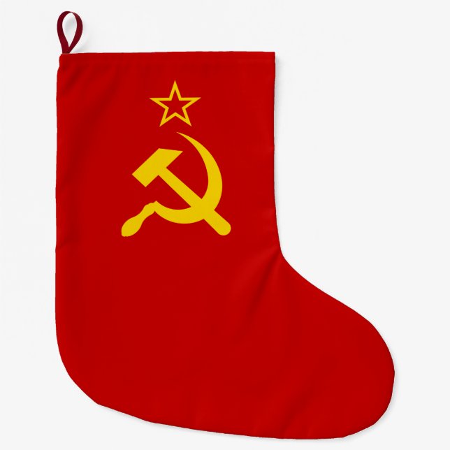 Soviet Union (USSR) (Communist Hammer and Sickle) Large Christmas Stocking (Front)