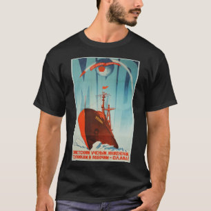 Soviet Union USSR Propaganda Space Travel Vintage T-Shirt