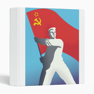 Soviet Union Worker Vintage Art print. Binder