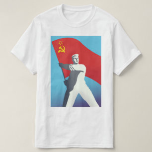 Soviet Union Worker Vintage Art print. T-Shirt