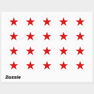Soviet USSR Communist Military Red Star   Classic Round Sticker