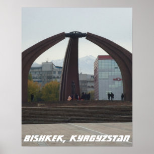 Soviet Victory Square, Bishkek Frunze, Kyrgyzstan Poster