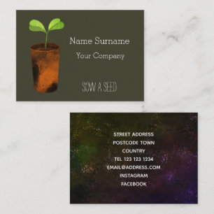 Sow a seed business card