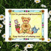 Sow Righteousness Christian Inspirational Postcard