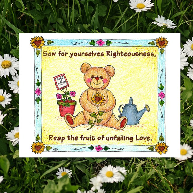 Sow Righteousness Christian Inspirational Postcard (Creator Uploaded)