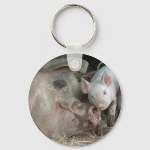 Sow with Piglet Keychain