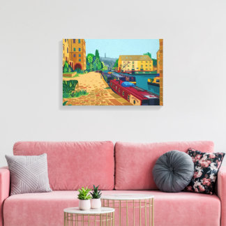 Sowerby Bridge Canal Basin Canvas Print