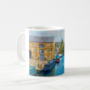 Sowerby Bridge Canal Basin Vintage Style Art Print Coffee Mug
