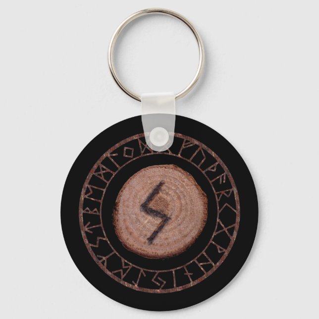 Sowilo - Elder Futhark rune Keychain (Front)