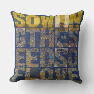 Sowing the Seeds of Love Throw Pillow