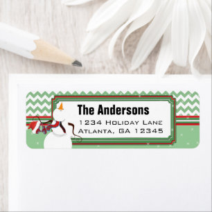 Sowman Chevron ZigZag Christmas Return Address