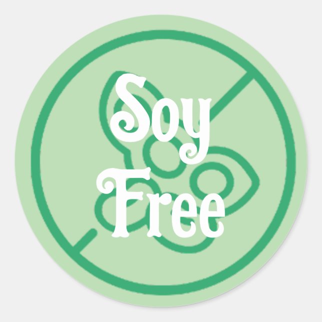 Soy Allergy Soy Free Warning Label Small Business (Front)