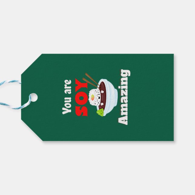 Soy amazing Kawaii Sushi Gift Tags (Back Horizontal)