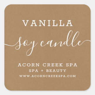 Soy Candle Étiquette | Rustic Kraft