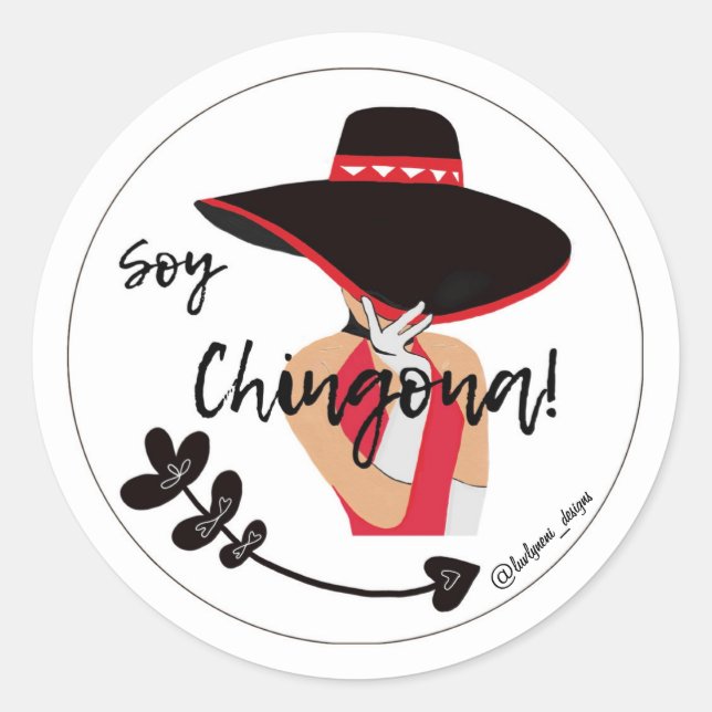 Soy Chingona Classic Round Sticker (Front)