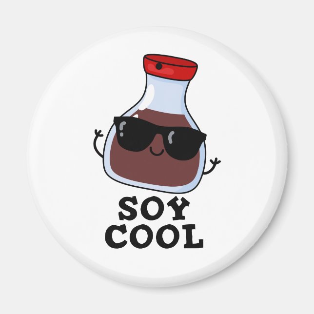 Soy Cool Funny Soy Sauce Pun  Magnet (Front)