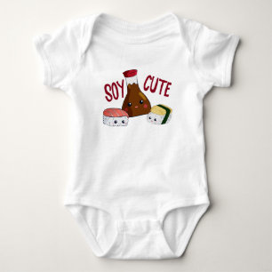 Soy Cute Kawaii Sushi Soysauce Tamago Rolls Baby Bodysuit