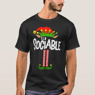 Soy El Sociable Elf Family Group Matching In Spani T-Shirt