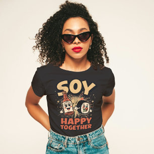 Soy Happy Together – Cute Sushi and Soy Sauce Pun Tri-Blend Shirt
