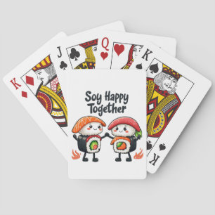 Soy happy together Sushi Kawaii Japanese Food Playing Cards