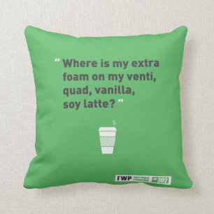 Soy Latté Throw Pillow