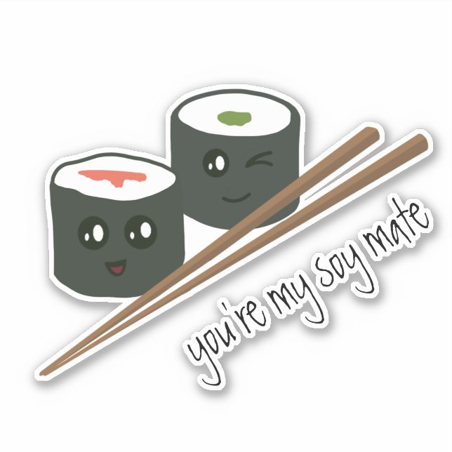 Soy Mate Cute Sushi Addict Kawaii Character (Front)