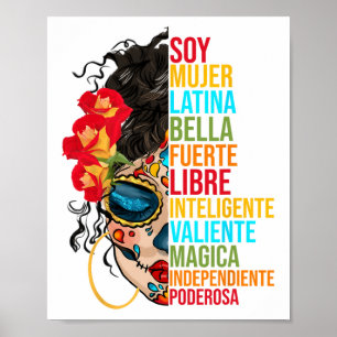 Soy Mujer Latina Fuerte Independiente Proud Mexica Poster