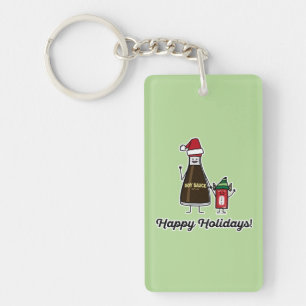 Soy Sauce Bottle Packet kid child Christmas Santa Keychain