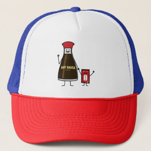 Soy Sauce Bottle Packet kid child condiment Asian Trucker Hat