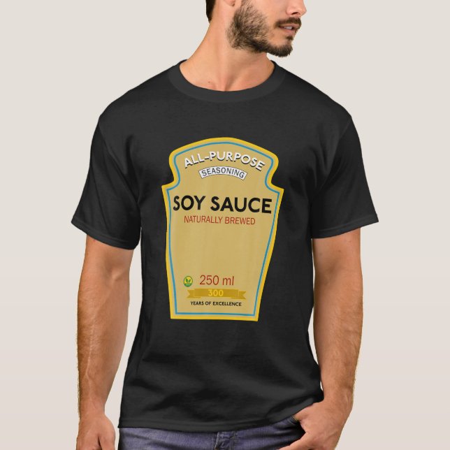 Soy Sauce Funny Costume Vegan T-Shirt (Front)