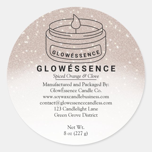 Soy Wax Candle Food Homemade Classic Round Sticker (Front)