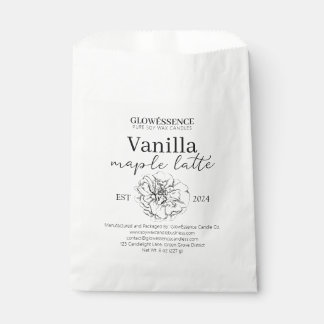 Soy Wax Candle Label Flower pack Favour Bag