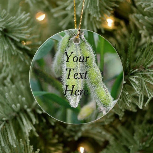 Soybean Farming Plant Agriculture Template Ceramic Ornament (Tree)